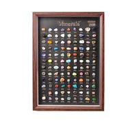 Genérico Stones Set - Natural Mineral Display For Learning Decor | Natural Stone Collection With Scientific Vein Texture, Raw Rock Showcase Board, Educational Ornament For Living Room Study Home Use