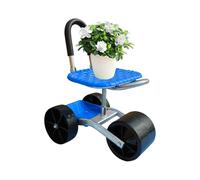 Genérico Stool 360 Degree Rotating Chair | Garden Cart with Seat | Wheeled Garden Seat Adjustable Height For Lawn Sitting Garage Outdoor Camp Weeding | Garage Stool Chair 360 Rotating Adjustable |