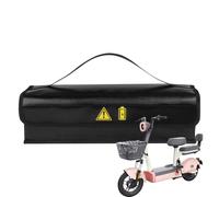 Genérico Storage Bag - Fireproof Waterproof Battery Holder For Electric Bike, Blast-Resistant PVC Carrying Case, Protective Power Pack Bag For Outdoor Riding & Commuting Safety