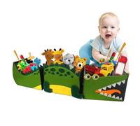 Generico Storage Boxes - Stylish Crocodile Texture Felt Containers, Sturdy Foldable Fabric Baskets for Organized Home Spaces | Large Bins Toys, Clothes, Building Blocks, and Nursery or Playroom Org