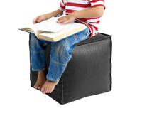 Genérico Storage Foot Rest, Soft Fillable Foot Stool Seat, Foldable Toy Chest Chair, with Padded Cushion Hidden Compartment, for Versatile Use in Bedroom, Workplace, Dorm, Home