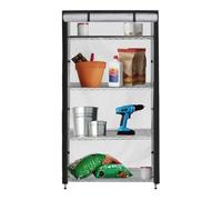 Genérico Storage Shelf Cover, Wire Shelf Rack Protector, Windproof Design, Portable Rolling Organizer, Great for Garage, Bedroom, Warehouse, Doorway, Clothes Storage and Home Organization