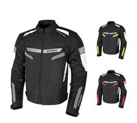 Genérico STORM Chaquet moto para hombre de pana impermeable protectora homologada CE para carreras para todas las estaciones con brazos desmontables (FR/ES, Letras, 3XL, Regular, Regular, Negro Gris)