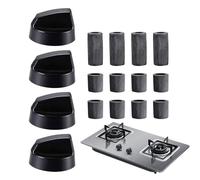 Generico Stove Control Knobs - Replacement Durable Metal Universal Fit Range Oven, Heat Resistant Cooktop, Universal Fit Gas Electric, Easy Install Metal Knob Set, Appliance Burner Control Range | Ki
