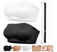 Genérico Strapless Bras for Women Seamless Without Steel Ring Bra - Non Slip Invisible Design for Everyday Wear (2PCS-C,M)