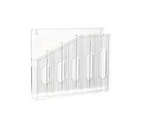 Genérico Straw Holder - Kitchen Counter Door Dispenser For Storage | Clear Acrylic With Space Saving Design, Spoon Chopsticks Stirring Rod Organizer, For Cupboard, Drawer, Refrigerator Use