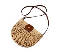 Genérico Straw Purse - 9.45 Inch Vacation Summer Bag | Straw Hand Woven Large Capacity Tote - Bohemian Shoulder Travel CrossbōdyWallet Is Ideal for Dating Work Walking Shopping Commuting Camping