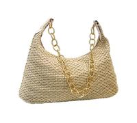 Genérico Straw Shoulder Bag - Woven Summer Small Purse, Lightweight Casual Handbag, Natural Style Beach Tote | Trendy For Vacation Travel Wedding Party Work Date Shopping Commuting Everyday Carry