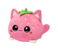 Genérico Strawberry Cat Plush - Kawaii Stuffed Animal |Strawberry Short Cake Plush - Collectible Cartoon Cat Doll Decorative Gift for Home Christmas Easter Birthday Use for Home Decor Display