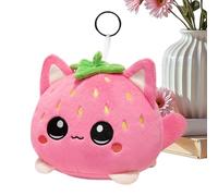 Genérico Strawberry Kitty - Plush Companion for Gifting | Soft Fabric Artistry with Embroidered Details & Huggable Comfort for Nursery Display, Holiday Surprises, Keepsake Shelves and Bedrooms