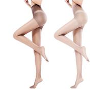 Genérico Stretch Anti-Scratch Stockings, 15d Ultra-Thin High Waist Pantyhose, Soft Elastic Sheer Tights with Control Top