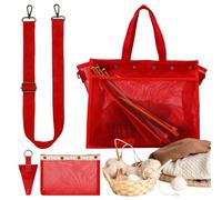 Genérico Strickbeutel - 320gTransparente Mesh Garn Tasche | Große Aufbewahrungstasche Für Strick Und Häkelbedarf | Projekt Organizer Für Wolle Nadeln Zubehör | Für Zuhause Reisen Schule Geschenkideen