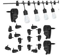 Genérico String Light Clips Outdoor, Heavy Duty Light Hook Hangers, 50 Pieces Waterproof Sturdy Holder, Secure Decorative Display, Ideal for Home Photo Art Craft Holiday Party Lighting