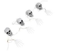 Genérico String of Creepy Halloween Skeleton Skull Hand Wall Art Realistic Hanging Decor For Haunted House Party and Escape Long with Skeleton Hands