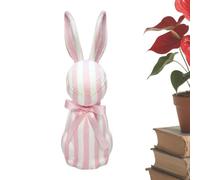 Genérico Striped Bunny Tabletop Decoration - Stripes Easter Bunny Figurines, Animal Resin Figurines with Charming Design, Easter Decoration, Home Seasonal Decor, Indoor Outdoor Display for Garden