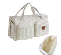 Genérico Stroller Bag - Quilted Diaper Tote | Large Capacity Organizer | Multiple Zipper Pockets, Cotton Carry Design, Portable Storage Solution, for Travel Outings & Weekend Trips