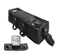 Genérico Stroller Organizer Pouch, Secure Fastener Strap, Large Capacity Storage Bag with Bottle Holders, Diaper Pocket, and Zip Compartments for Mom Travel, 19.69x5.51x6.69 Inches