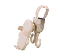 Genérico Stroller Phone Holder, 2-in-1 Smartphone Stand Stroller Hook, Multifunctional Holder, Secure Adjustable Grip Bag Hooks for Strollers, Grocery Carts, Bikes 15.5x8.5cm