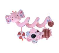Genérico Stroller Toy - PP Cotton Crystal Velvet 40x30x30cm Soft Sensory Animal Toy | Spiral Toys For Crib with Rattles, Mirror and Teether | Educational Stroller Spiral Plush, Little