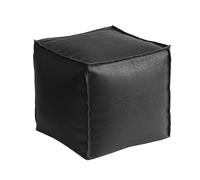 Genérico Stuffable Cushion Bag, 2025 New Stuffable Cushion Bag, 16 Inch Floor Footrest Cushions Storage Solution, Cube Decorative Footrest Storage, for Living Rooms Bedrooms (Black)