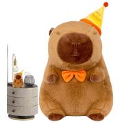 Genérico Stuffed Animal, Capybara Toy, Huggable Soft Doll with Hat, Cozy Bedtime Cuddle Companion, Decorative Travel Plush for Home, Dorm, Sofa, Couch, Desk, Car Seat, Children, Babies