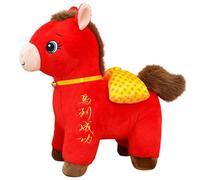 Genérico Stuffed Animal Horse - Soft Ornament Doll, Year of The Horse Mascot, New Year Spring Festival Office Desktop, Bookshelf Bedroom Kids Family, Party Favors Souvenir Decoration