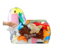 Genérico Stuffed Animal Storage Chair Design Transparente | de puf rellenable impermeable de gran tamaño - Asiento de almacenamiento para juguetes de felpa para esquina de casa, sala de juegos