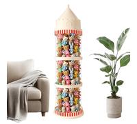 Genérico Stuffed Animal Storage, Transparent Doll Organizer, 48.43x11.81in Dustproof Castle Container, Space Saving Vertical Design, Aesthetic Clutter Control for Bedroom, Nursery, Dorm, Playroom
