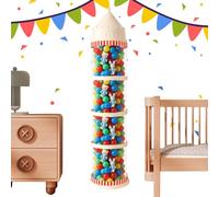 Genérico Stuffed Animal Storage, Transparent Doll Organizer, 48.43x11.81in Dustproof Castle Container, Space Saving Vertical Design, Aesthetic Clutter Control for Bedroom, Nursery, Dorm, Playroom