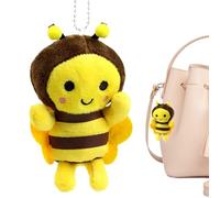Genérico Stuffed Bees Plush Toy, 12x7x5cm Bee Pendant Plushs Dolls, Comfortable Support Little Delicate Workmanship Bee Pendant Plushs Figure Toys, Plush Toys For Schoolbag, Car Interior, Backpack