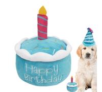 Genérico Stuffed Birthday Cake Toy | Plush Toy, Creative Birthday Gift For Dogs, Washable & Durable, Suitable For All Breeds, Boy & Girl Gift