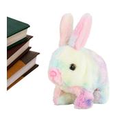 Genérico Stuffed Bunny, lindo juguete de dibujos animados, animal electrónico con sonidos, wiggling Ears, Twitching mouth & nose, (Size: 7,87 x 6,89 x 4,33 pulgadas), Fun Gift for Boys & Girls
