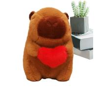 Genérico Stuffed Capybara Plush Toy, Valentine Capybara, Funny Stuffed Animal, Cute Valentine's Day Soft Midget, Home Decor, Living Room & Bedroom, 12 Inches, Multicolor, 1 Piece