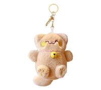 Genérico Stuffed Cat Pendant - Animal Bag Keychain, Soft Doll Charm, Kawaii Luck Figure | Mini Plush Toy Keyring, Car Purse Backpack Hanging Accessory