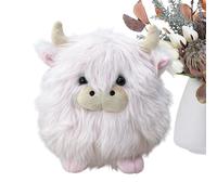 Genérico Stuffed Cow - 20cm Soft Cute Plush Toy | Long Hair Stuffed Cows Huggable Doll For Kids and Girls, Cute Decorative Plush For Bedroom, Home, Nursery, Sofa and Shelves Display