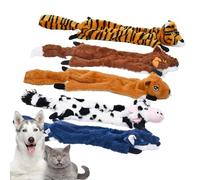 Genérico Stuffed Dog Toys, 5 Pieces Plush Dog Stuffed Animal Toy, Interactive Chew Dolls for Small Breed Puppies, Sturdy Training Rewards for Aggressive Chewers, Soft Teething Toy for Playtime