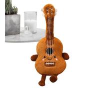 Genérico Stuffed Doll, Cute Guitar-Shaped Musical Instrument Pillow, Skin-Friendly Plush Sleeping Companion for Boys, Girls, Teens, Adults, Men, Women, Wife, 14.96 Inches, Brown