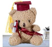 Genérico Stuffed Graduation Bear | 5.1 Inch Bear Stuffed Toy with Hat and Diploma,Graduation Souvenir For Kindergarten, Elementary