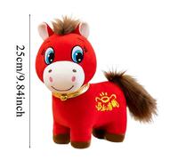Genérico Stuffed Horse - 9.8 Inches Plush 2026 | Stuffed Animal Toy | Chinese New Year Huggable Dolls For Home Bedroom Nursery Travel Classroom Car Seat