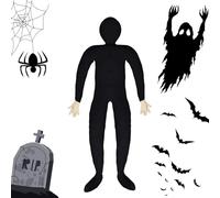 Genérico Stuffed Mannequin Decoration, Scary Movable Halloween Mannequian, Realistic Horror Mannequine Prop for Party, Carnival, Escape Room, Role Play and Stage Decoratian
