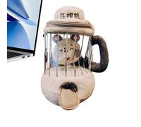 Genérico Stuffed Mice Plush Juicer Toy, Early Learning Kitchens Role Play Props, 5.91x3.15 Inches, Fruit Themed, Soft Safe Pretend Toys for Kids Boys and Girls, Creamy Color