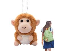 Genérico Stuffed Monkey Keychain - Cute Cartoon Plush Keyring Pendant, Mini Toy Doll For Kids | Fun Accessory For Handbags, Backpacks, Phone Cases, Birthday Children, Boys, Girls, Family, Friends