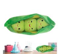 Genérico Stuffed Pea Pod - Cute Pea Stuffed Toys, Cute Cartoon Plant Cuddle Snuggle, Soft Comfortable Doll Figure with Face Expression For Kids Adults Hugging and Playtime