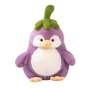 Genérico Stuffed Penguin Plush, Cartoon Eggplant Design, Soft Plush, Cotton Material, 9.84 Inches, Throw Pillow, Cute Home Decoration, Sofa Chair Cushion for Living Room and Bedroom