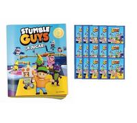 Genérico Stumble Guys Pegatinas Nueva COLECCIÓN 2.024 (No Son Cartas, Son cromos -Pegatinas-) (Album vacío (sin Sobres ni cromos) + 15 Sobres)