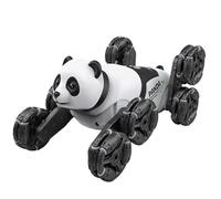 Genérico Stunt RC Cars For Kids - PP 9.06x6.5x5.12in | Adorable Panda Shape Toys with Lights and Music | Interactive Robot Vehicle Christmas Birthday Gift For Friends Family Boys Girls Teens Students