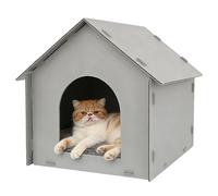 Genérico Sturdy Outdoor House, Enclosed Cat Tent, 18.1x20.8 Inches Animal Home with Soft Mat, Tough ABS Shelter, Pet Supply with Waterproof Style, Kitten Bed for Patio & Garden