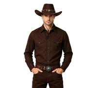 Genérico Style Hat For and - Wide Brim Sun Shield Peak Cap with Classic Western For Summer Outdoor Activities (Coffee, M)