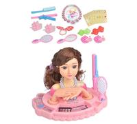 Genérico Styling Doll Head for Girls, Hair Braiding Makeup Practice Toy, Beauty Salon Pretend with Accessories for, for Holidays, Parties, and Early Learning Fun