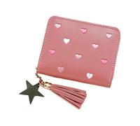Genérico Stylish Women Wallet, Casual Women's Bag, Portable Wallet, Large Capacity PVC Accordion Design, Lightweight 52g, for Travel, Everyday Use, Pink, Black, Red, 4.33x3.54x0.98in
